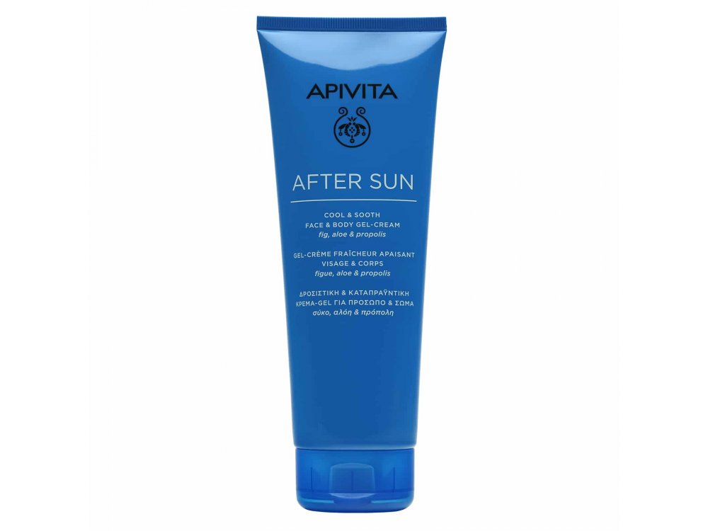 Apivita After Sun Cool & Sooth Face & Body Gel Cream Δροσιστική Κρέμα Gel για Πρόσωπο & Σώμα με Σύκο, Αλόη & Πρόπολη, 200ml