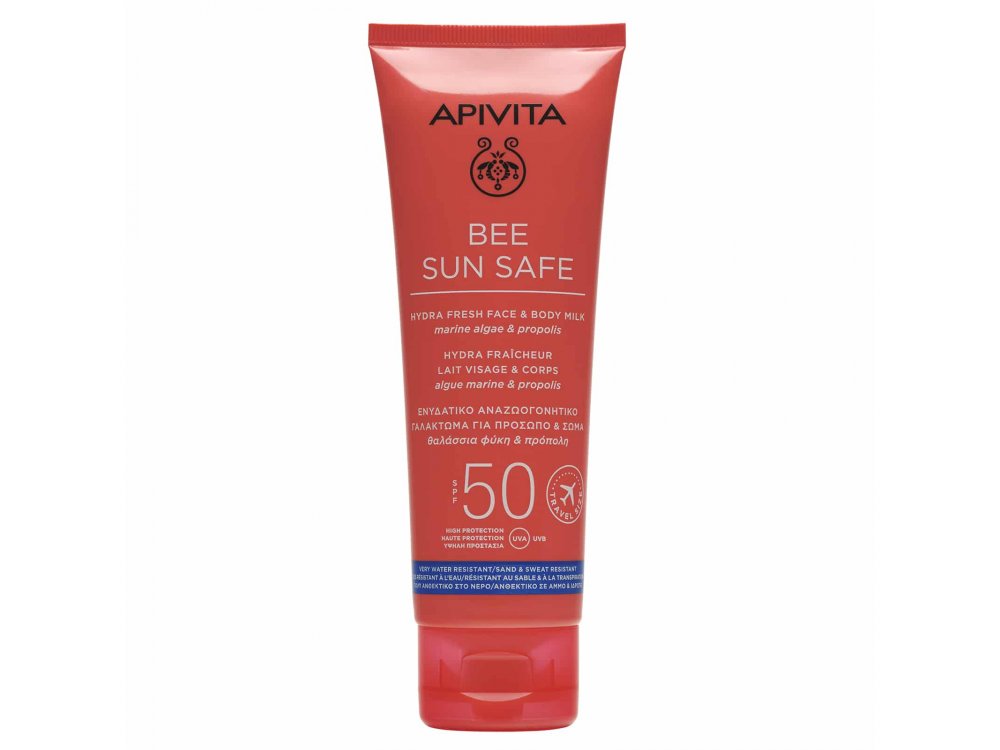 Apivita Bee Sun Hydra Face & Body Milk SPF50, Travel Size 100ml