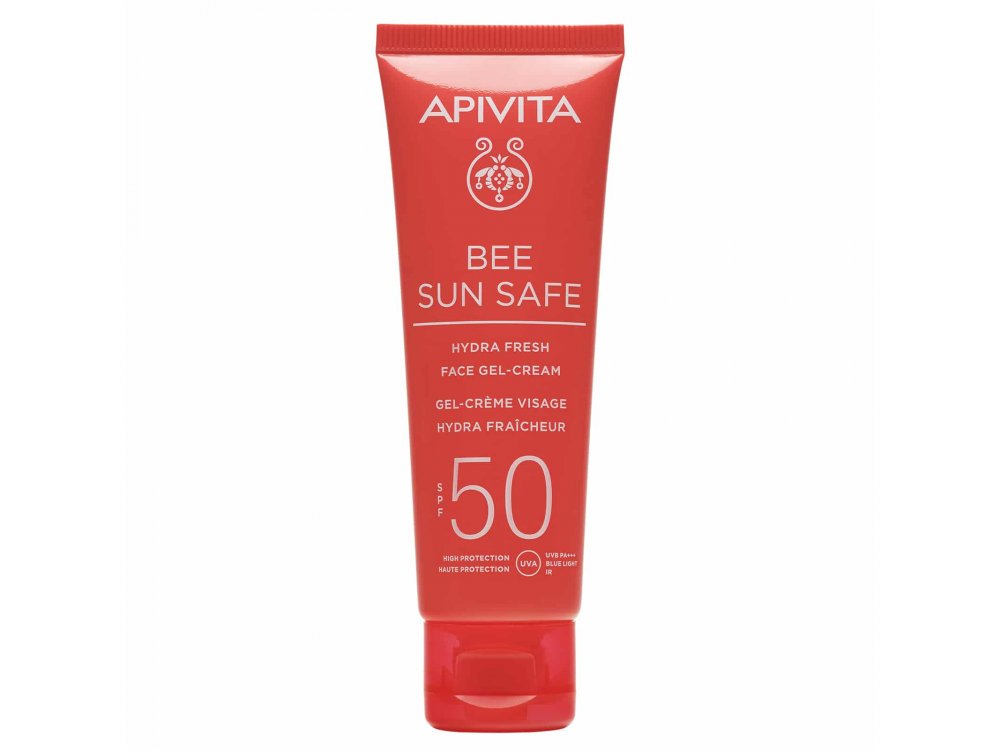 Apivita Bee Sun Safe Hydra Fresh Face SPF50 Ενυδατική Αντηλιακή Κρέμα Gel Προσώπου Ελαφριάς Υφής, 50ml