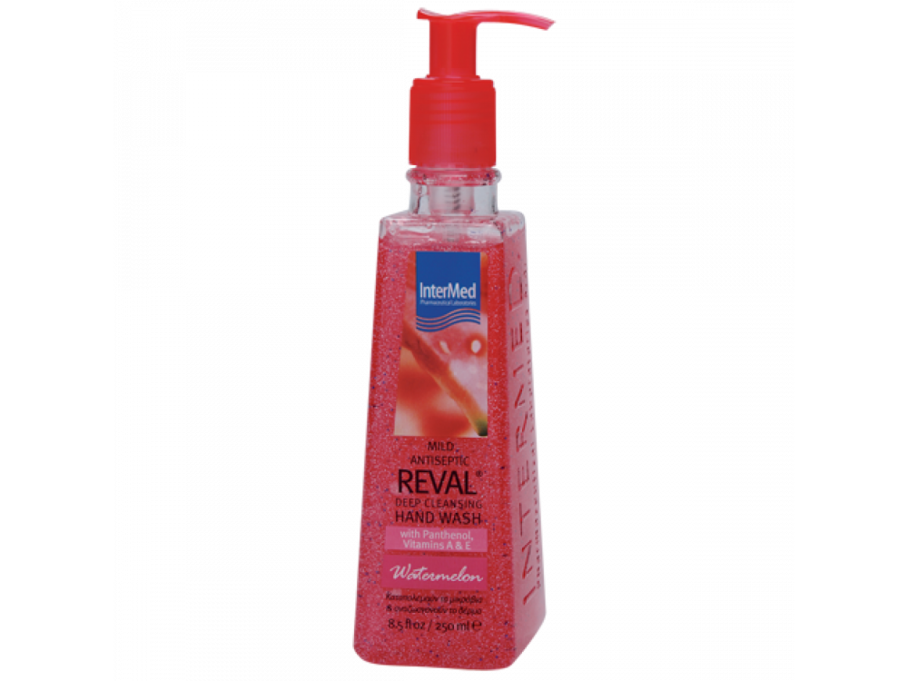 InterMed Reval Moisturizing Handwash Watermelon, Αντισηπτικό Τζελ & Καθαρισμός Χεριών με Άρωμα Καρπούζι, 250ml