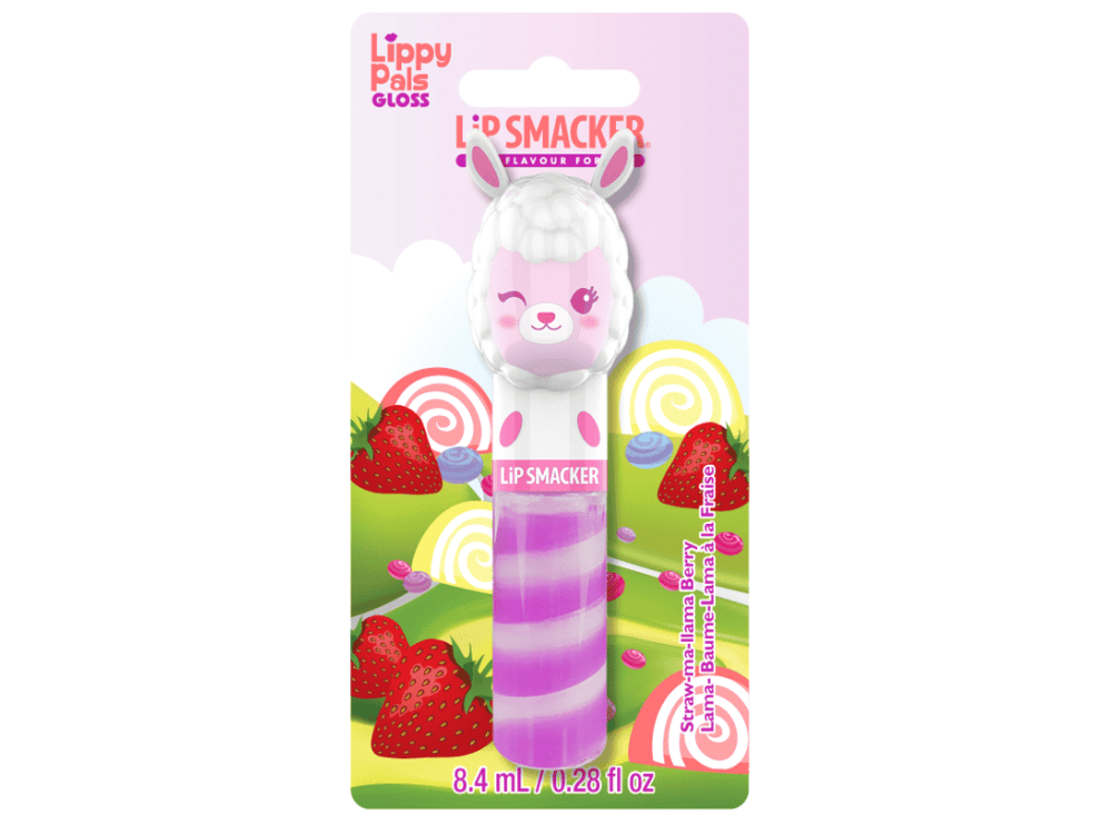 LipSmacker Lippy Pal Swirl Gloss Lama-Strawberry, Βάλσαμο για τα χείλη, 4gr