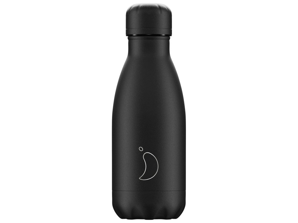 Chillys Ανοξείδωτος Θερμός, All Black, 260ml