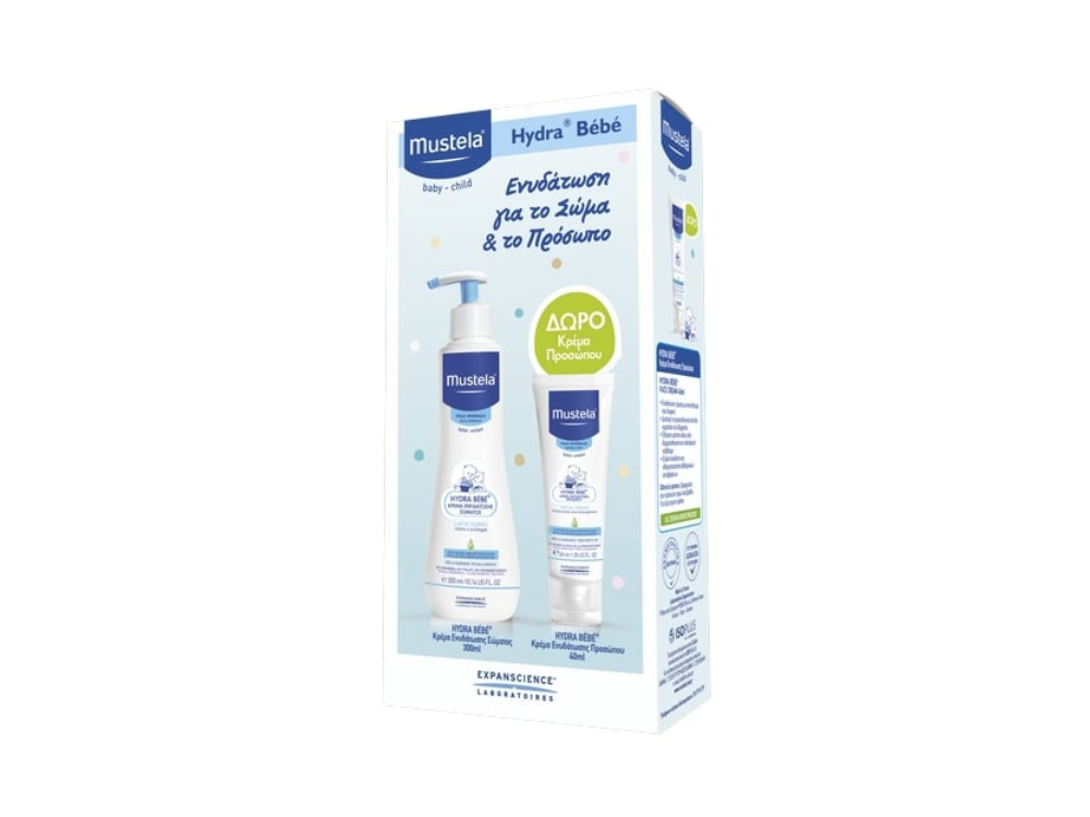 Mustela Set Hydra Bebe Lotion 300ml + Δώρο Hydra Bebe Cream 40ml