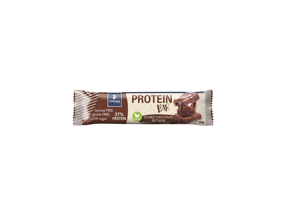 My Elements Vegan Protein Bar Double Chocolate Brownie Μπάρα Πρωτεΐνης Χωρίς Λακτόζη και Γλουτένη 40gr