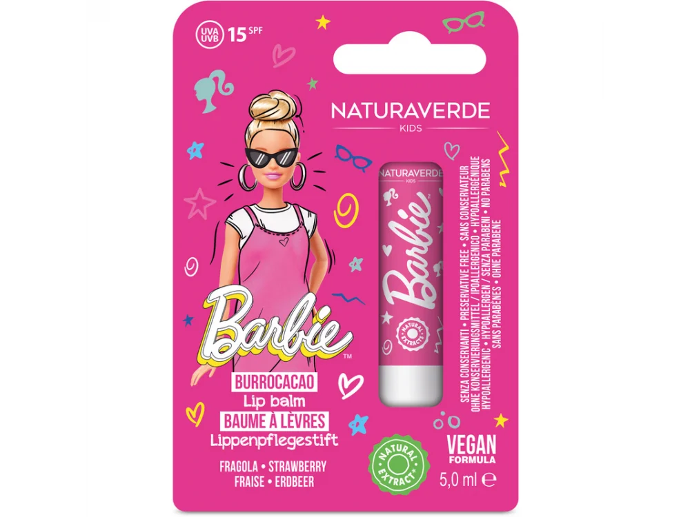 Naturaverde Kids Lip Balm Baribie χειλιών για παιδιά με Γεύση Φράουλα, SPF15, 1τμχ