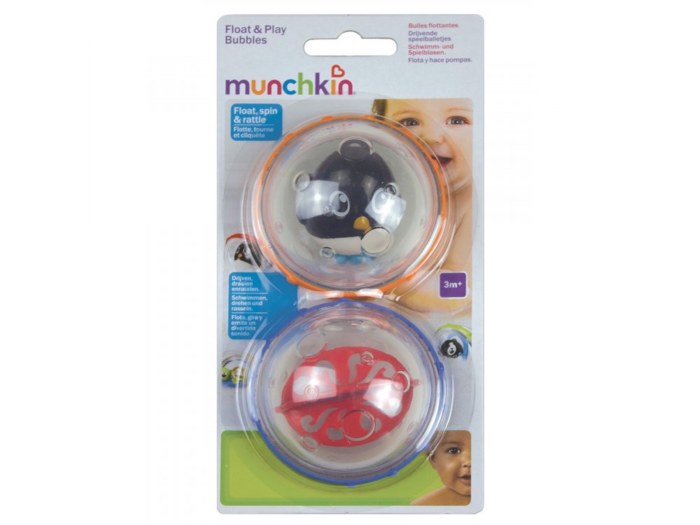 Munchkin Παιδικό Παιχνίδι Μπάνιου που Επιπλέει, Float & Play Bubbles 3m+, 2τμχ