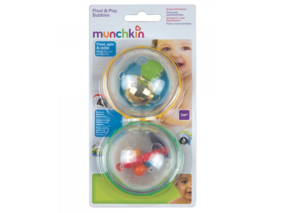 Munchkin Παιδικό Παιχνίδι Μπάνιου που Επιπλέει, Float & Play Bubbles 3m+, 2τμχ