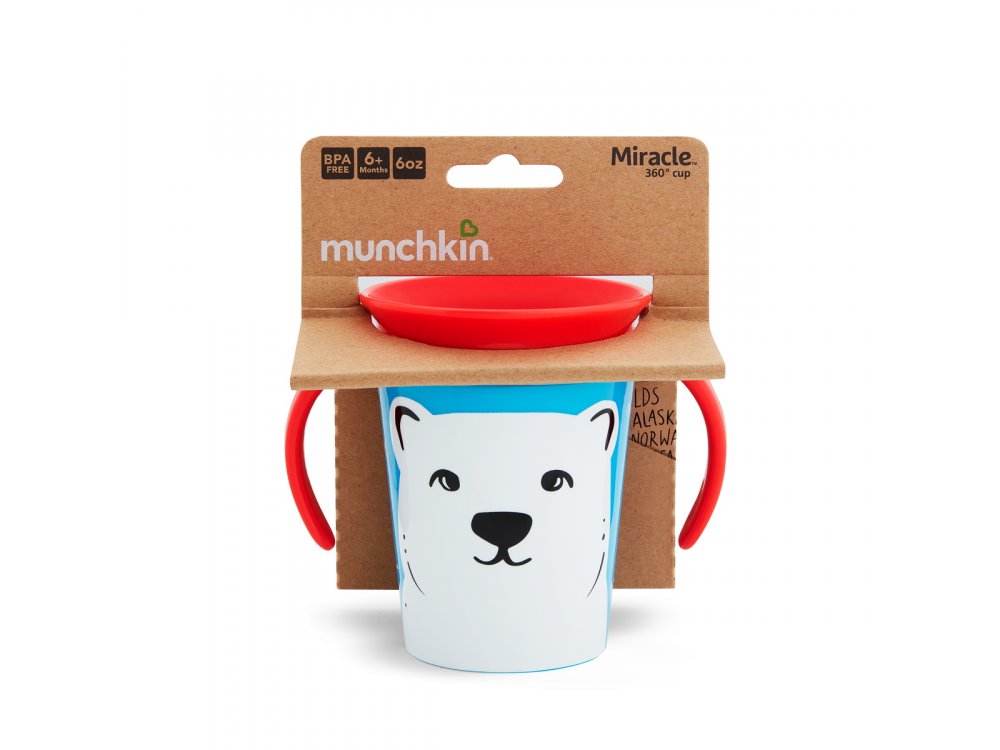 Munchkin Miracle 360° Sippy Cup 6m+ Polar Bear, 177ml