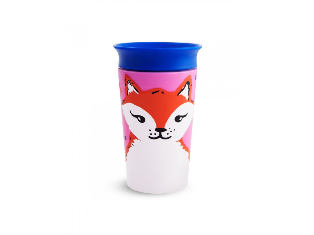 Munchkin Miracle 360° Sippy Cup 12m+ Fox, Εκπαιδευτικό Κύπελλο-Ποτήρι με καπάκι, 266ml