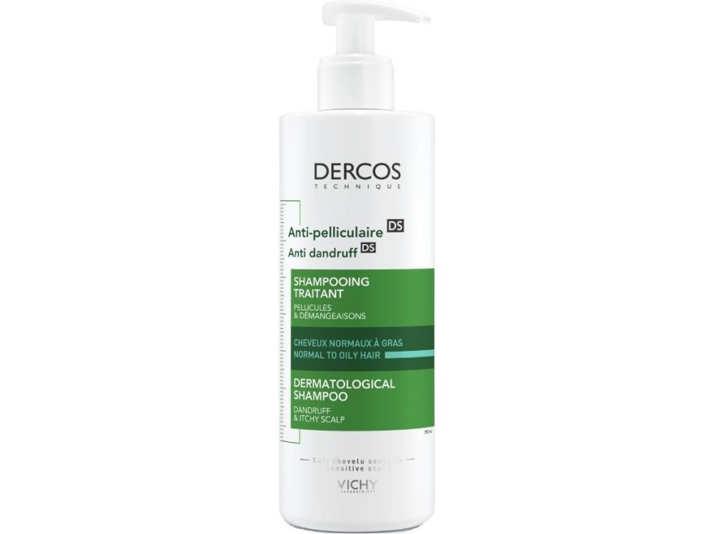 Vichy Dercos Anti-Dandruff Αντιπυτιριδικό Σαμπουάν για Κανονικά - Λιπαρά Μαλλιά, 390ml