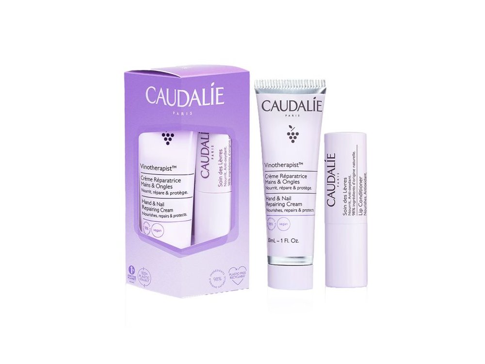 Caudalie Promo Lip & Hand Duo Vinotherapist Κρέμα Χεριών & Νυχιών 30ml & Lip Conditioner Ενυδατικό Stick Χειλιών 4.5gr