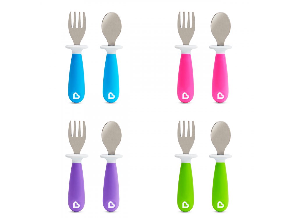 Munchkin Raise Toddler Fork & Spoon, Εκπαιδευτικά Κουτάλι και Πιρούνι, Σετ 1τμχ