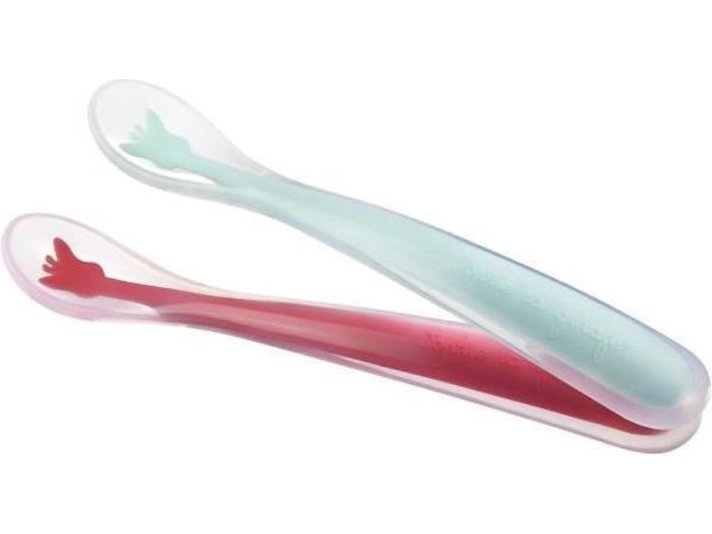 Sophie La Girafe Soft Silicone Spoons, Σετ Κουταλάκια Σιλικόνης, 2τμχ