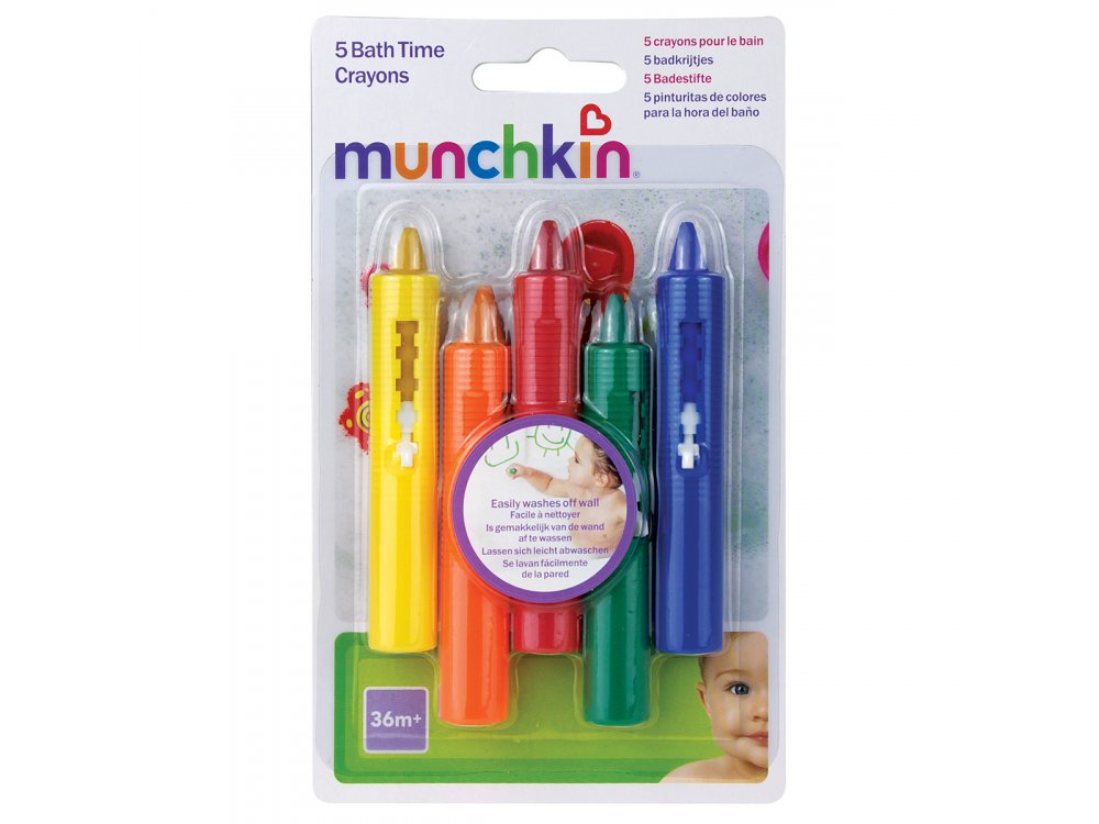 Munchkin Σετ Από 5 Πλενόμενους Μαρκαδόρους Μπάνιου