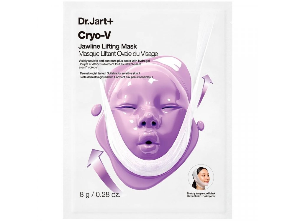 Dr. Jart+ Cryo-V Jawline Lifting Mask, Υφασμάτινη Μάσκα για Ανόρθωση, Σμίλευση & Σύσφιξη του Περιγράμματος του Προσώπου, 8g