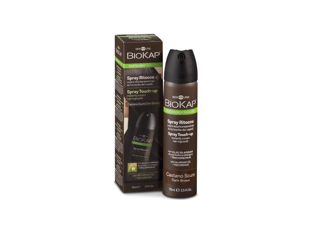 Biokap Nutricolor Delicato Spray Touch-up Castano Scuro/Dark Brown/Καστανό Σκούρο 75ml (Εκνέφωμα για την κάλυψη της ρίζας)