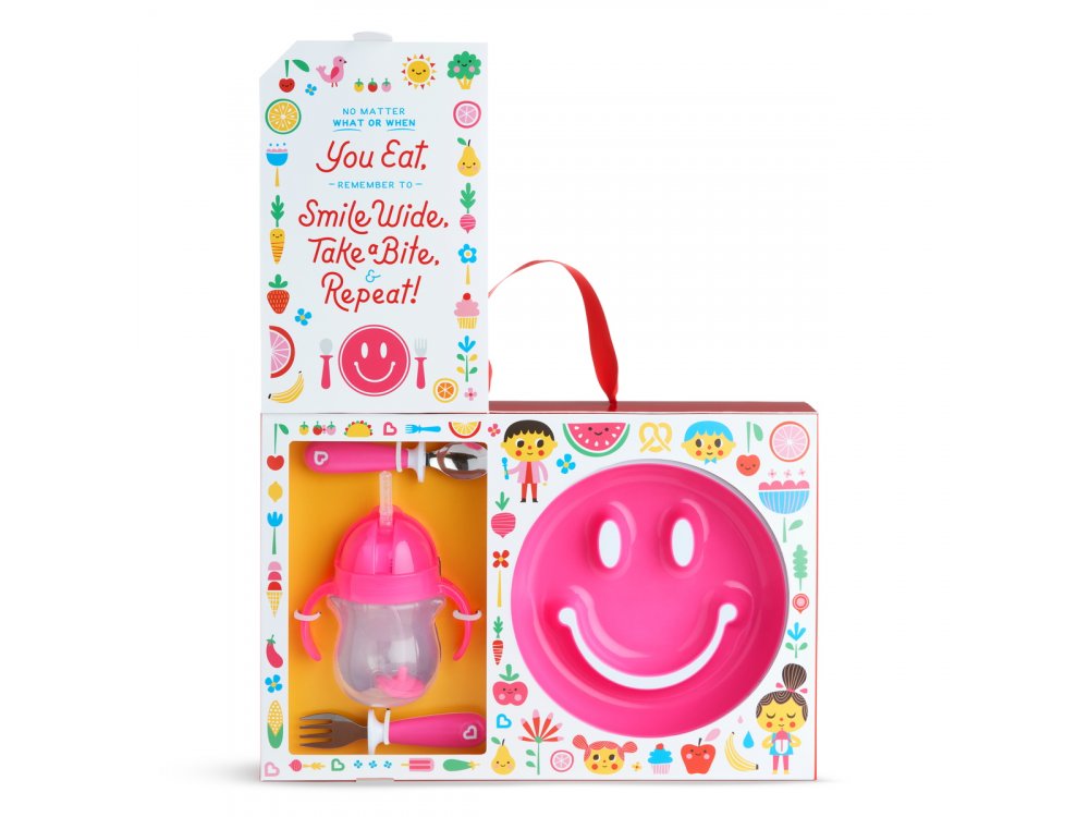 Munchkin Παιδικό Σετ Φαγητού 4τμχ, Toddler Dining Set, Ρόζ