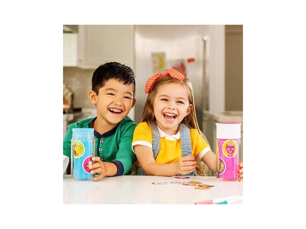 Munchkin Ισοθερμικό Pink Miracle Sippy Cup με Αυτοκόλλητα, Ρόζ 266ml