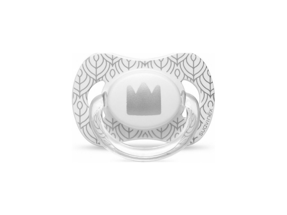 Suavinex Swan Ανατομική Πιπίλα Σιλικόνης 6-18m, White Crown