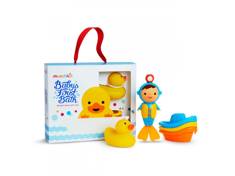 Munchkin Baby's 1st Bath Gift Set Σετ Δώρου με Βρεφικά Παιχνίδια Μπάνιου