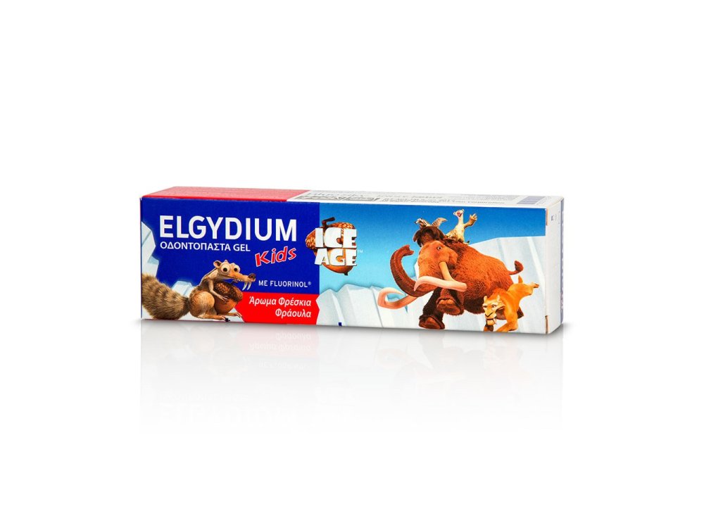 Elgydium Kids Ice Age Strawberry Toothpaste, Παιδική Οδοντόπαστα με γεύση Φράουλα, 50ml