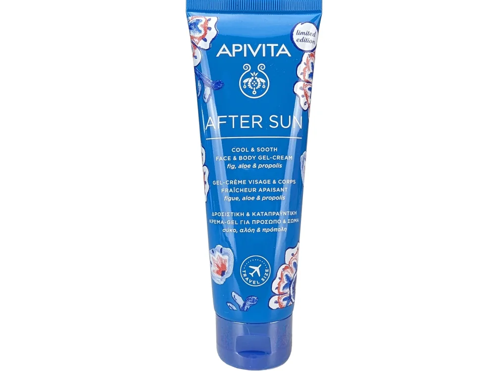 Apivita After Sun Travel Size Limited Edition, Δροσιστική & Καταπραϋντική Κρέμα-Gel Για Πρόσωπο & Σώμα, 100ml