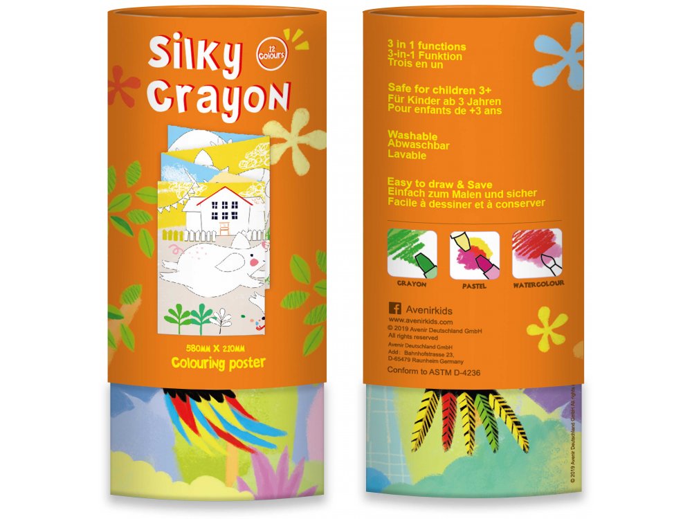 Avenir Silky Crayons Toucan, Κηρομπογιές , Σετ 12τμχ