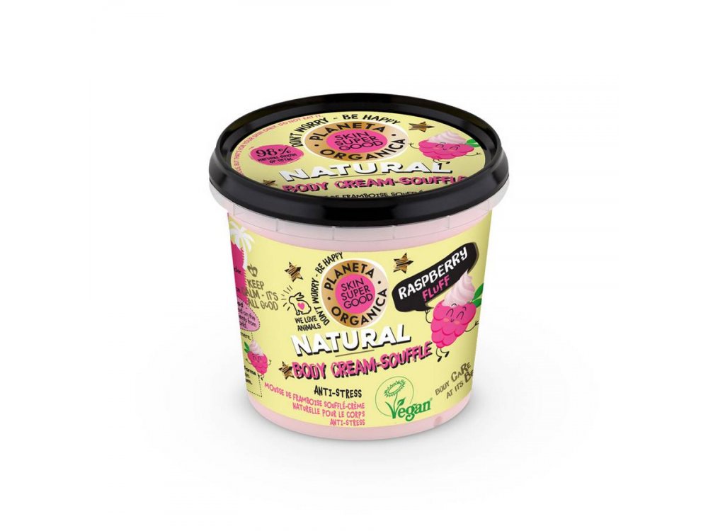 Natura Siberica Skin Super Good, Φυσική Κρέμα – Σουφλέ «Fluff Raspberry», Κατά του Στρες, 360ml