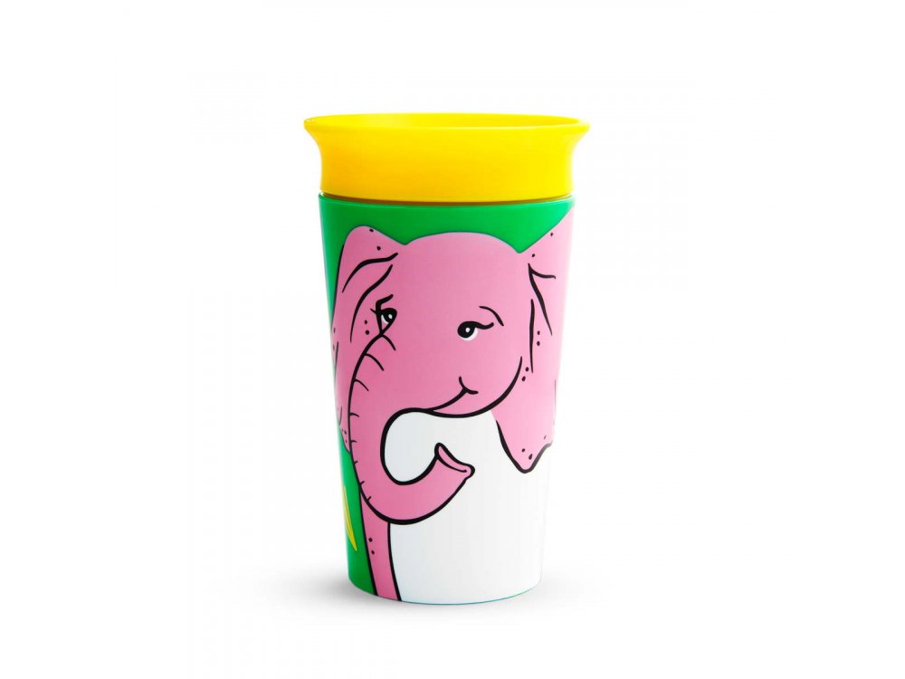 Munchkin Miracle 360° Sippy Cup 12m+ Elephant, Εκπαιδευτικό Κύπελλο-Ποτήρι με καπάκι, 266ml