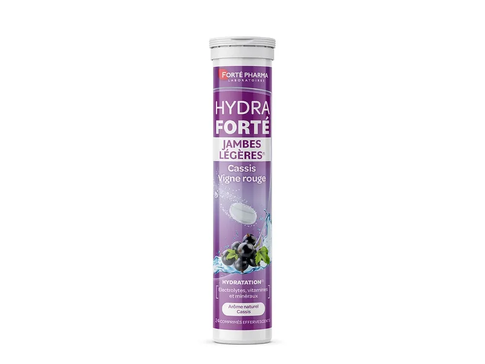 Forte Pharma Hydra Forté Light Legs Ηλεκτρολύτες, Φραγκοστάφυλλο & Κόκκινη Άμπελο 24 Αναβράζοντα Δισκία.