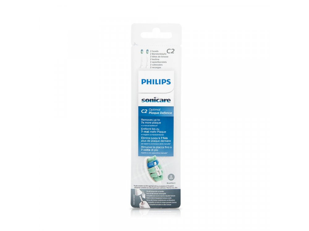 Philips Sonicare Optimal Plaque Defense Standard Hx9022/10, Ανταλλακτικές Κεφαλές για Οδοντόβουρτσα, 2τμχ