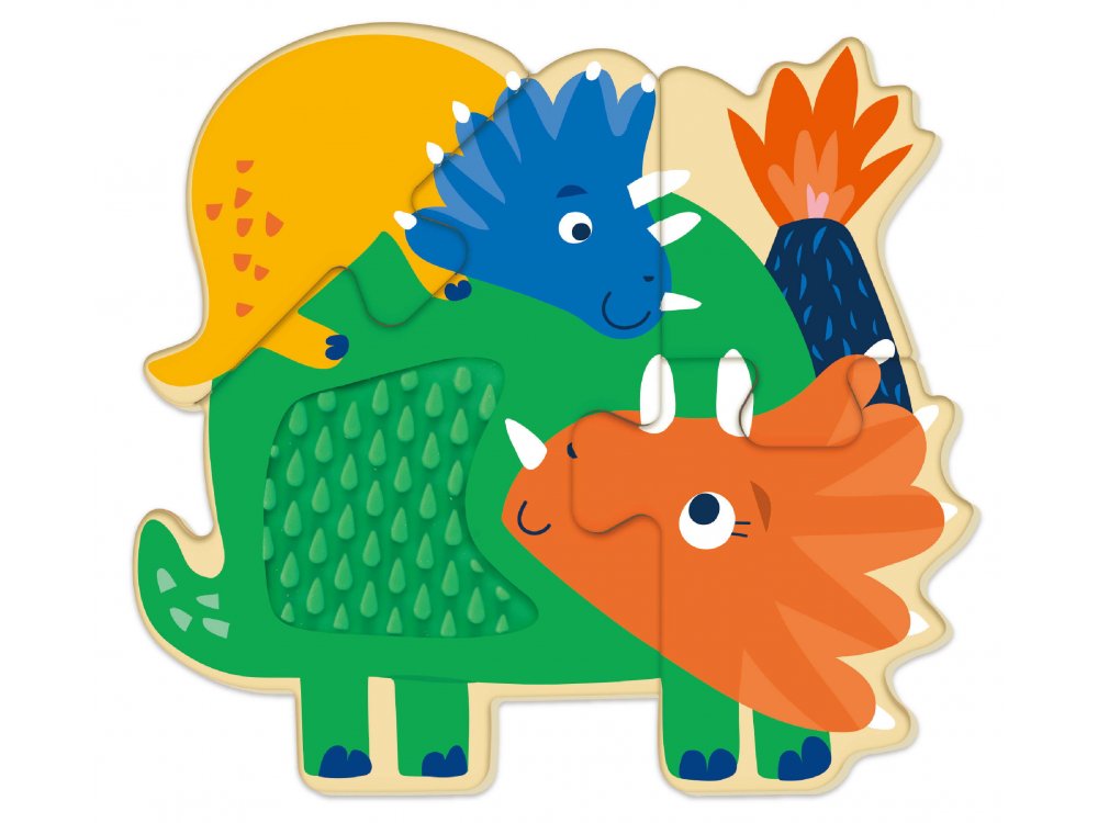 Avenir Touch Wooden Puzzle-Dinosaur, Ξύλινο Παζλ