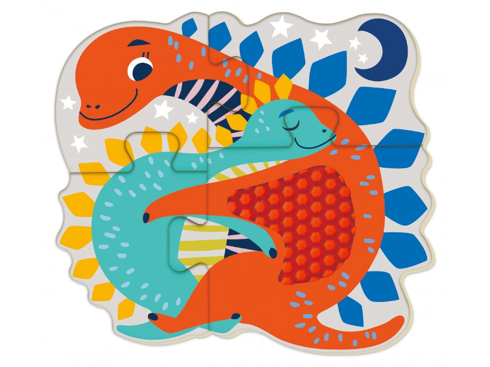 Avenir Touch Wooden Puzzle-Dinosaur, Ξύλινο Παζλ