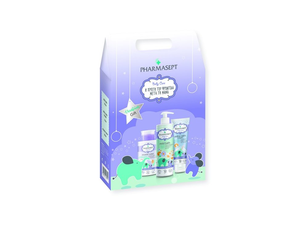 Pharmasept Baby Care Xmas Promo Pack με Micellar Water, 300ml & Mild Bath, 500ml & Extra Calm Cream, 150ml