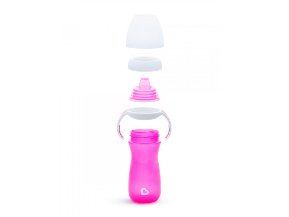Munchkin Gentle Transition Cup, Κύπελλο Εκπαίδευσης Ροζ 9m+, 300ml