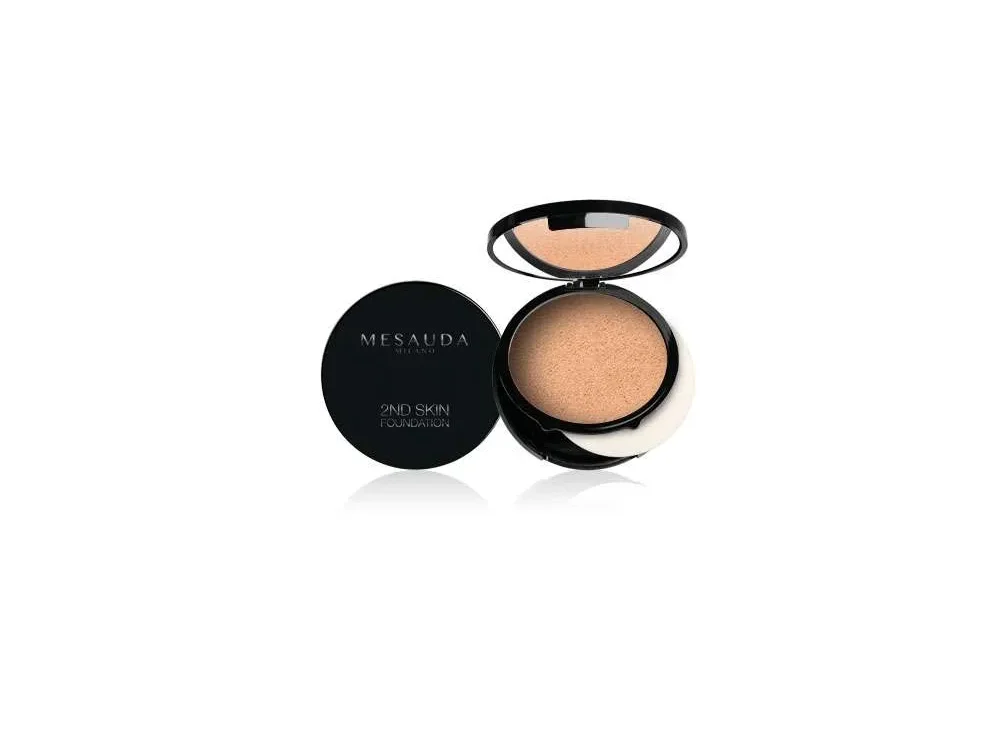Mesauda 2nd Skin Cream-Powder Compact Foundation Vanilla 102, 10g
