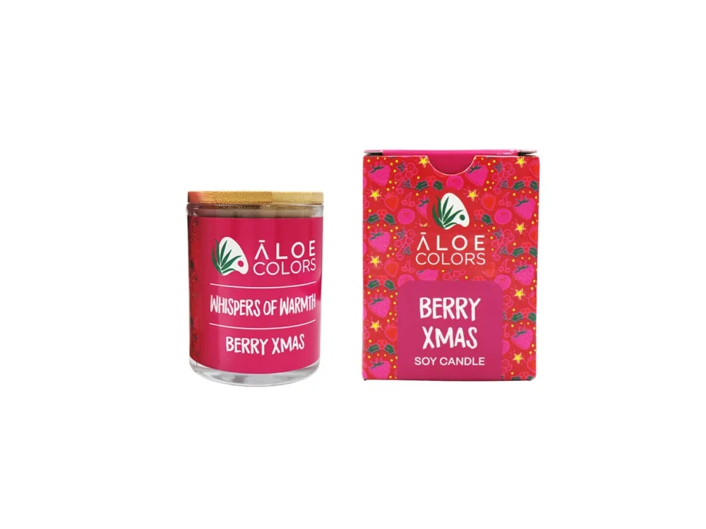 Aloe Colors Berry Xmas Scented Soy, Κερί, 150gr