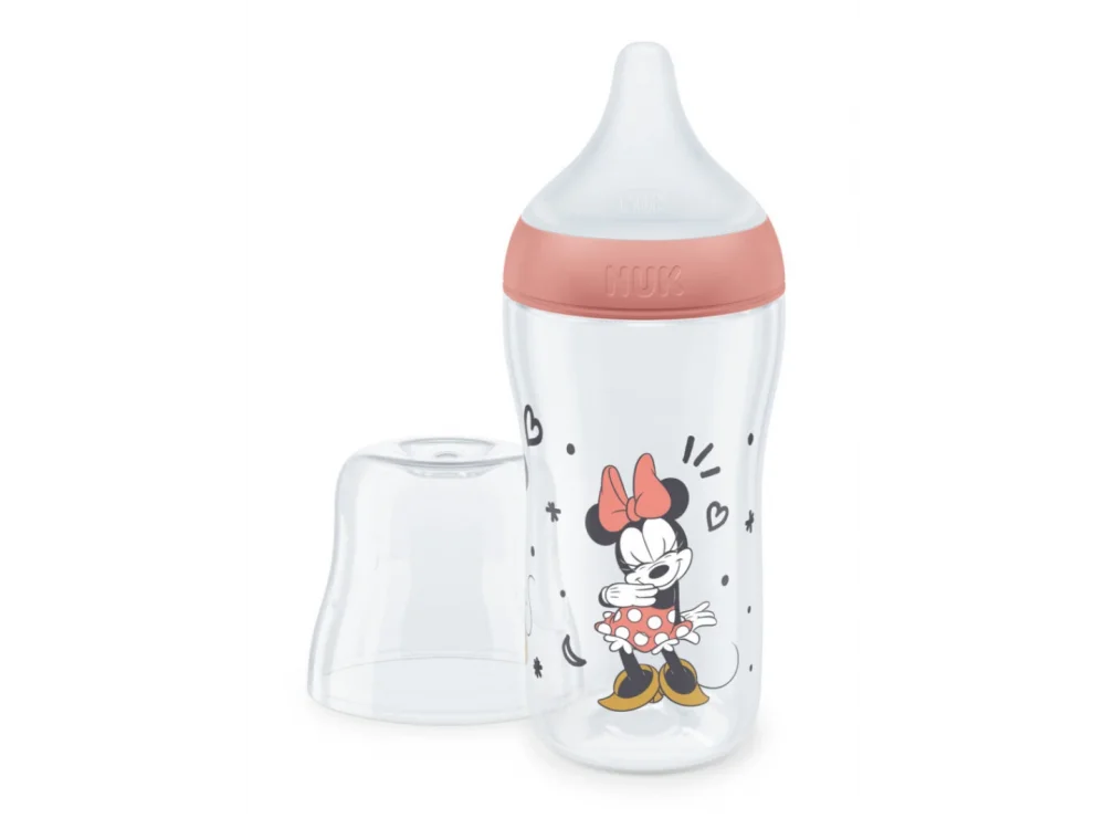 Nuk Perfect Match Disney, Πλαστικό Μπιμπερό με Δείκτη Ελέγχου Θερμοκρασίας 3m+, 260ml