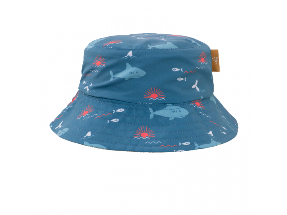 Fresk Bucket Hat, Καπέλο διπλής όψης με UVA-UVB προστασία, Shark, 98/104 (3-4 ετών)