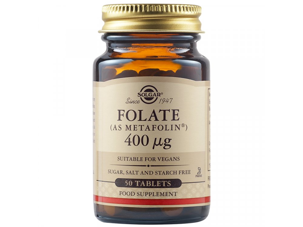 Solgar Folate 400mcg  (As Metafolin) 50tabs