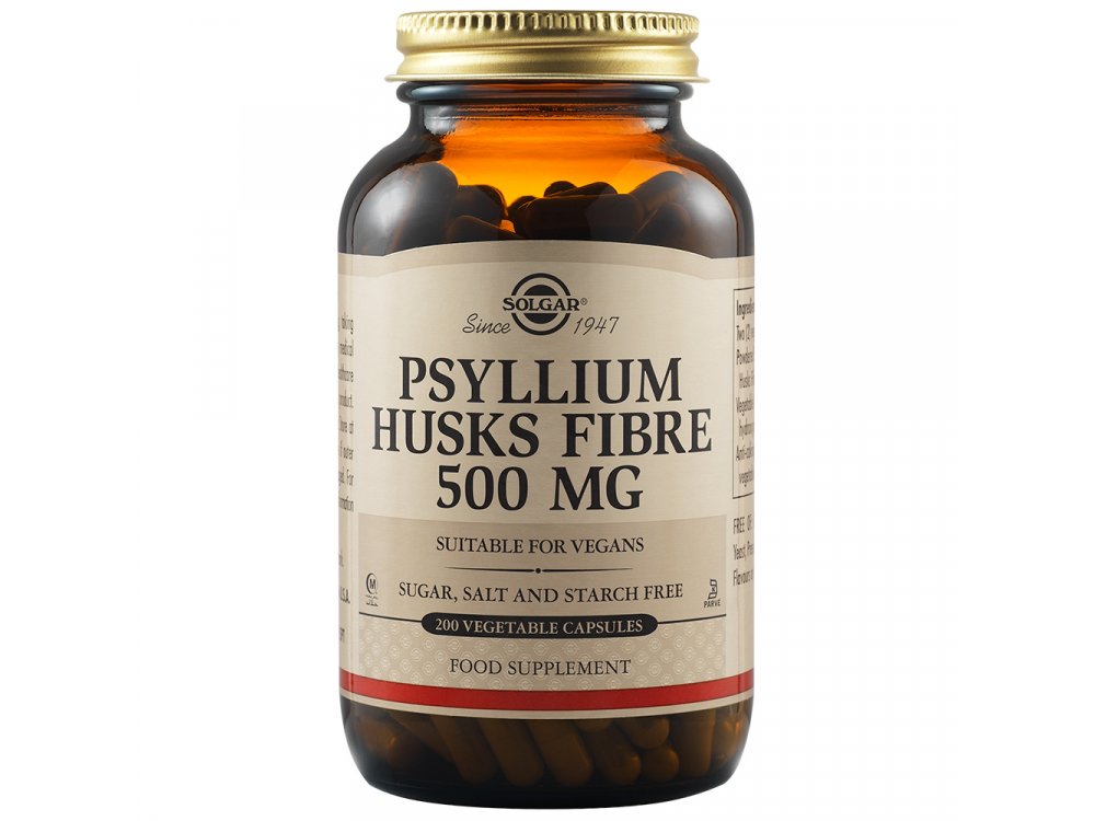 Solgar Psyllium Husks Fibre 500mg 200Vegs.Caps