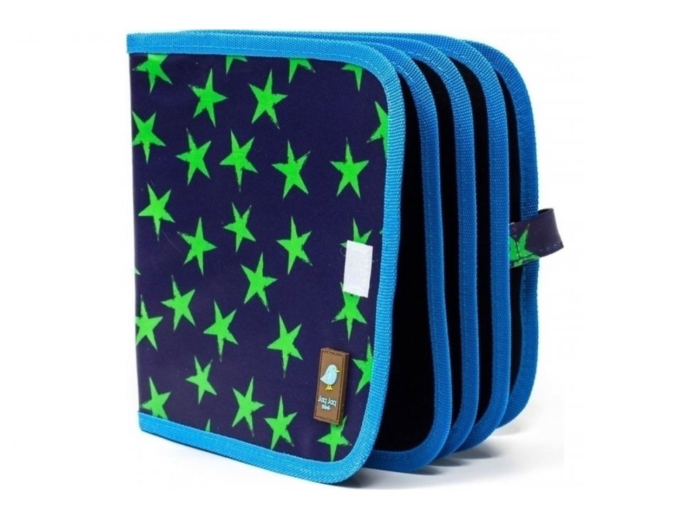 Jaq Jaq Bird Βιβλίο Ζωγραφικής Αστεράκια με Κιμωλίες, Chalk Doodle, Blue-Green Stars