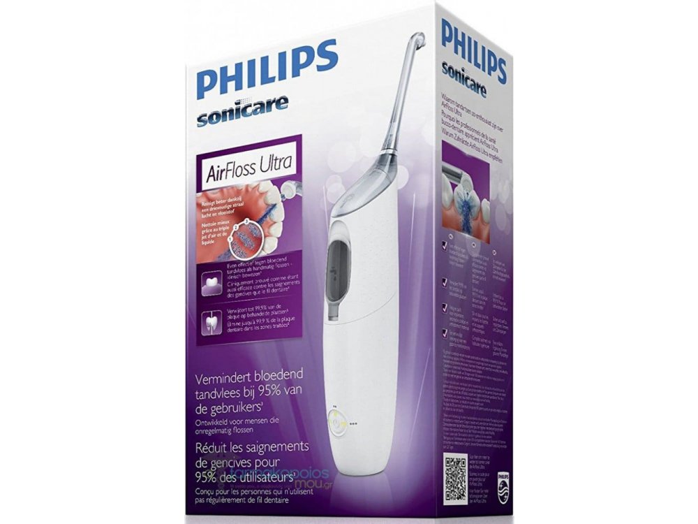 Philips Sonicare Airfloss Pro Silver HX8331/01 Επαναφορτιζόμενη Μεσοδόντια Οδοντόβουρτσα, ασημί χρώμα, 1τμχ