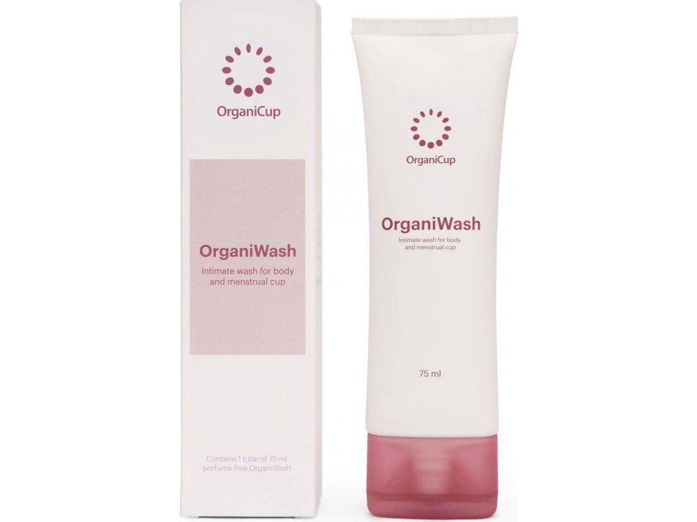 OrganiCup OrganiWash Υγρό Καθαρισμού για το Κύπελλο Περιόδου & την Ευαίσθητη Περιοχή, 75ml