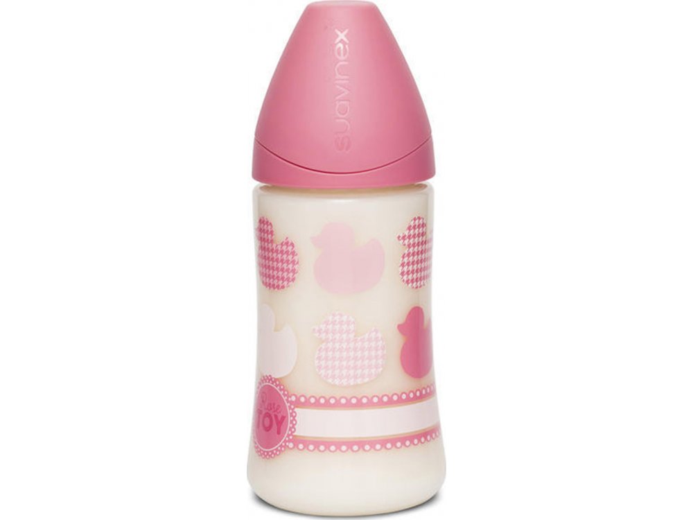 Suavinex Μπιμπερό Girls Toys PP με Ανατομική Θηλή Σιλικόνης 270ml, Ροζ