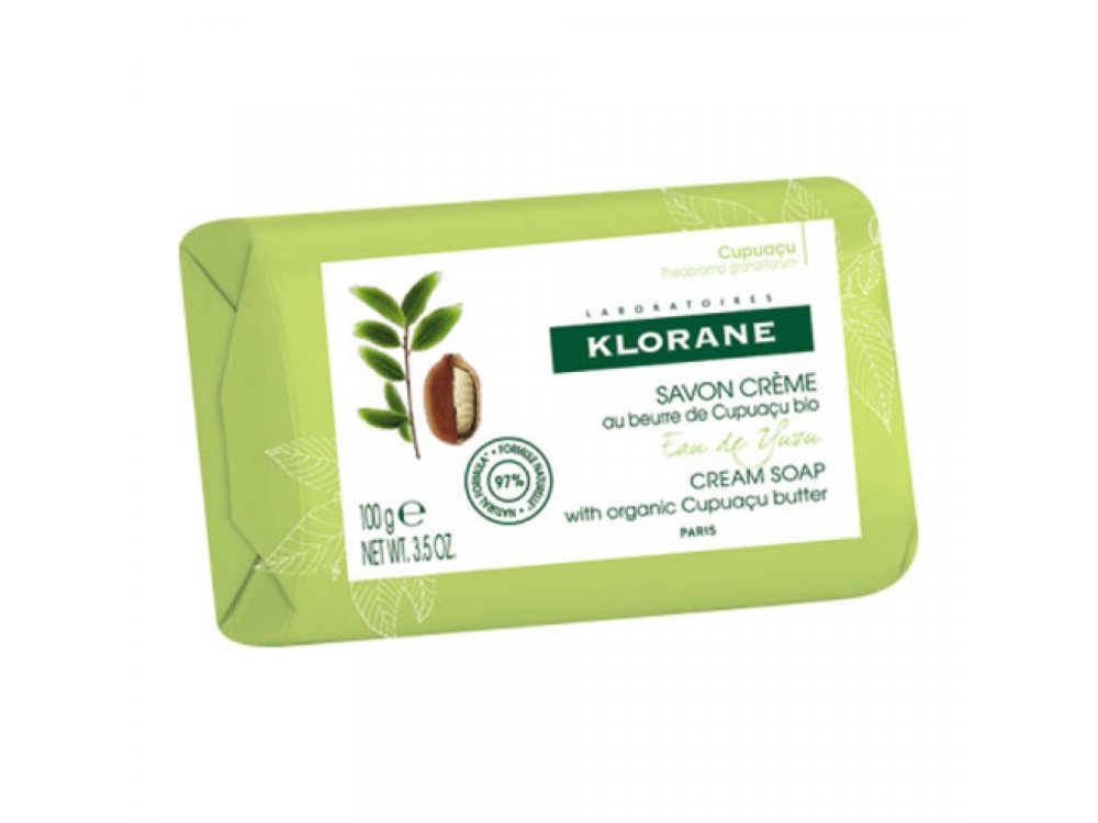 Klorane Cupuacu Savon Creme Eau de Yuzu, Στέρεη πλάκα σαπουνιού, 100gr
