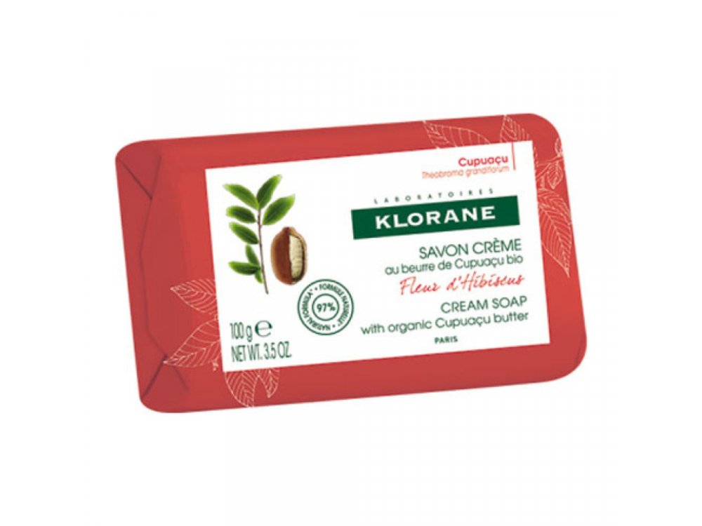 Klorane Fleur D' Hibiscus Cream Soap, Στέρεη πλάκα σαπουνιού, 100gr