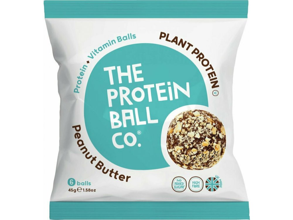 The Protein Ball Co. Plant Protein Peanut Butter Μπαλίτσες Πρωτεΐνης με Φυστικοβούτυρο, 6 Vegan Βalls