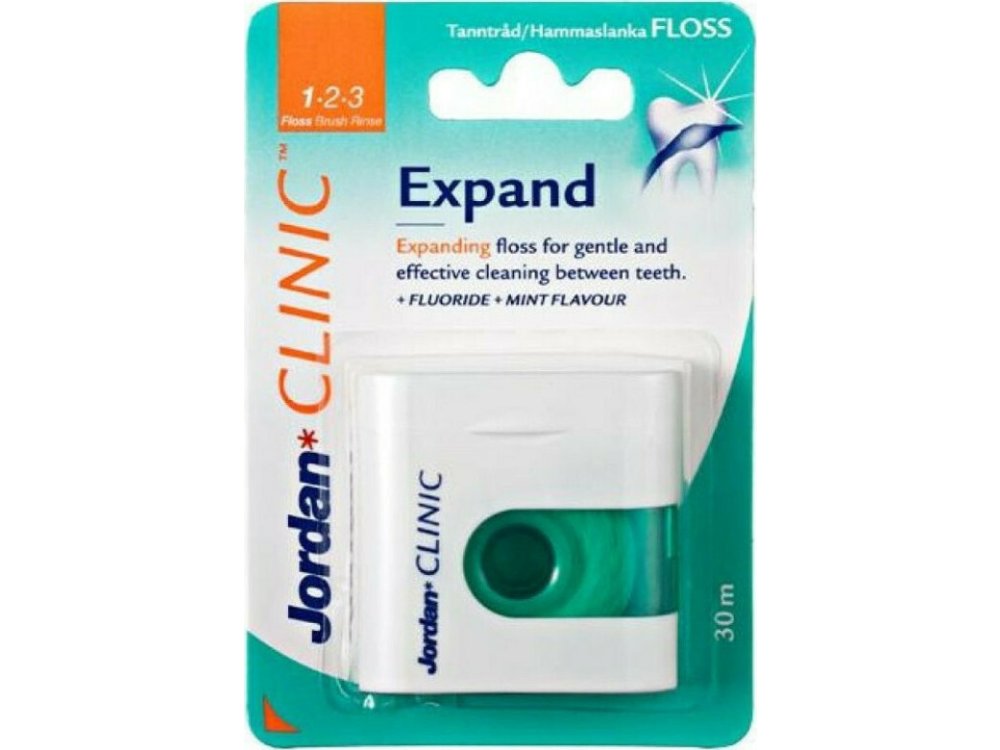 Jordan Clinic Expand Floss, Οδοντικό Νήμα, 30m