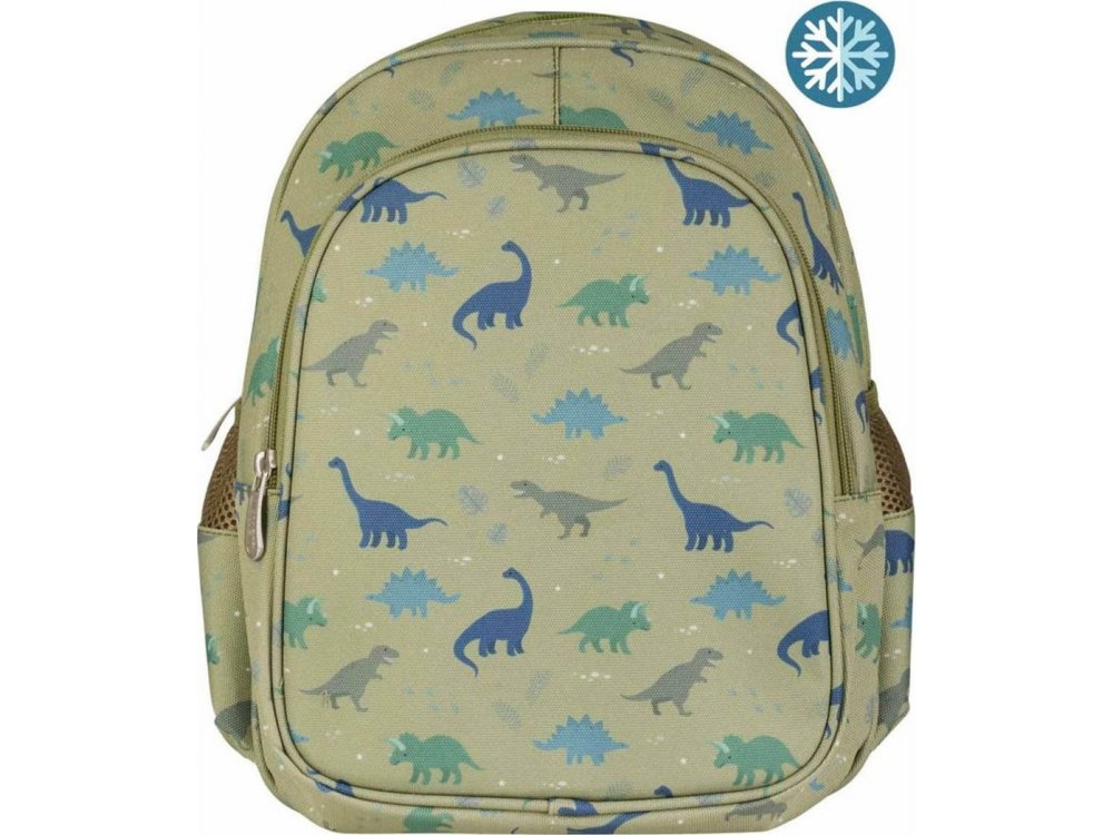 A Little Lovely Backpack Σακίδιο-Τσάντα Πλάτης με Ισοθερμική Θήκη, Dinosaurs, 27x32εκ.